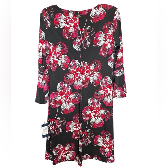 Tommy Hilfiger Black Dress with Red Floral Design - Picture 2 of 3